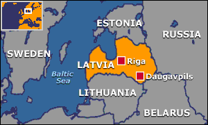 Map of Latvia
