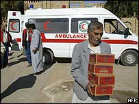 Funcionários do Crescente Vermelho no Iraque