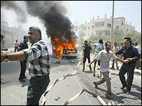 Gazze'de bir İsrail saldırısı