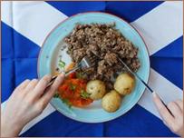 苏格兰传统食品羊杂碎小肚