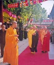 Procession of Buddhist monks