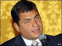 O presidente do Equador, Rafael Correa (foto de arquivo)