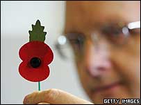 英国老兵协会每年发起红花募捐活动