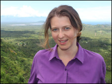 BBC correspondent Kate McGeown on the island of Mindanao in the Philippines