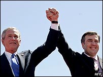 Bush ve Saakaşvili