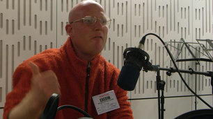 Simon Barker of Heavy Load in the studio