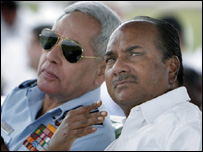  چیف فالی ہومی میجر اور وزیر دفاع اے کے انٹونی