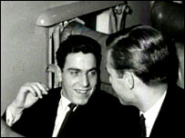 A 17-year-old Don Rogers talking to Owen Dawson