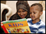 Mother reading with child