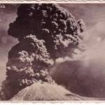 Mount Vesuvius in eruption, Italy, March 1944.