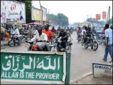 A street scene in Maiduguri