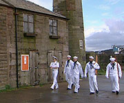American sailors walking past the old Nich Allifons public house