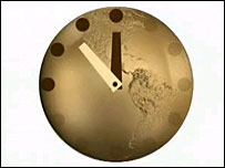 Relógio do Boletim de Cientistas Atômicos