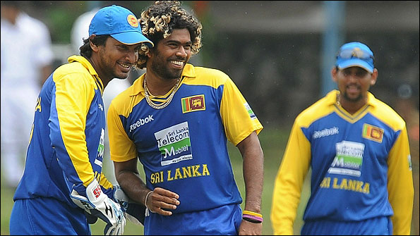 Kumar Sangakkara and Lasith Malinga