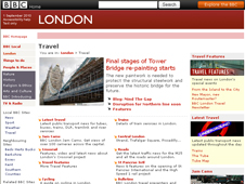 The current BBC London Travel index