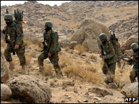 نیروهای افغان در نزدیکی موسی قلعه