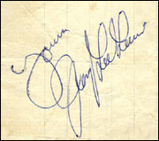Bob's prized Jerry Lee Lewis autograph obtained at the gig