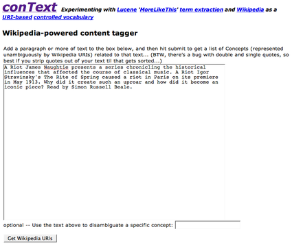 conText text submit page