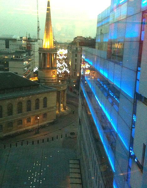 The view from the 5th floor of New Broadcasting House