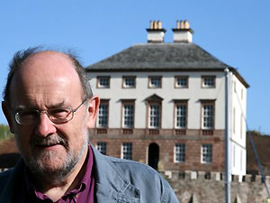 Derek Janes outside Gunsgreen House, Eyemouth.