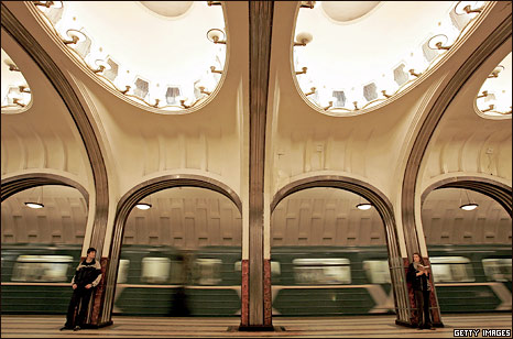 Mayakovskaya Metro station in Moscow