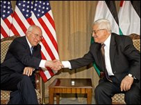 Dick Cheney e Mahmoud Abbas. 