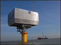 Electricity substation at Gunfleet Sands
