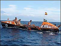 The crew of 'All Relative' in La Gomera