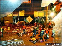 Local do atentado à discoteca em Tel Aviv