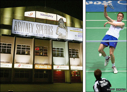 Wembley normally stages pop concerts but could host badminton