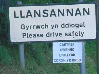 Arwydd Llansannan
