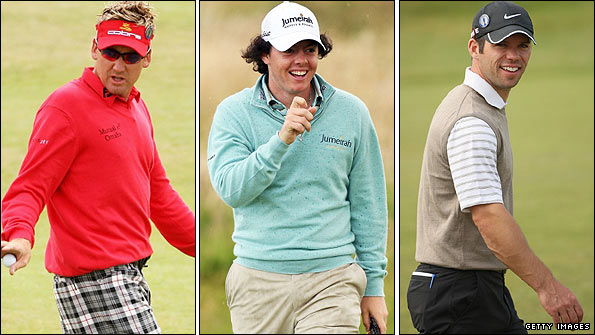 Ian Poulter, Rory McIlroy and Paul Casey