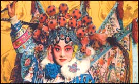 Performer from the Beijing Opera in theatrical dress 