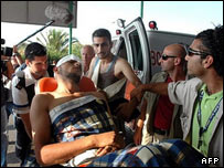 فراریان فلسطینی در مرز غزه