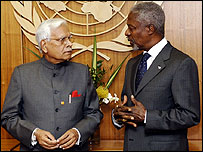 नटवर सिंह और कोफ़ी अन्नान