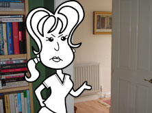 Alice in Paul's sitting room