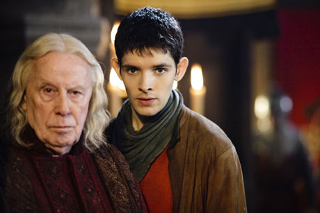 Richard Wilson as Gaius and Colin Morgan as Merlin