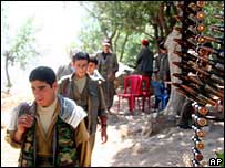 Membros do PKK no norte do Iraque em julho deste ano