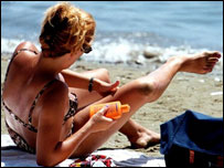 海滩日光浴