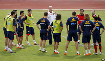 Selección española entrena en Sudáfrica