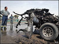 Xe bị bom ở Kabul