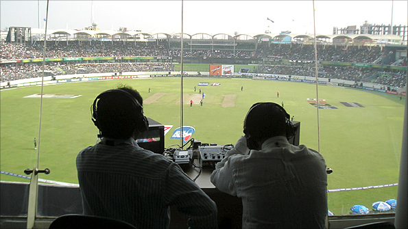 View from the TMS commentary box