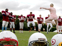 American footballers do ballet