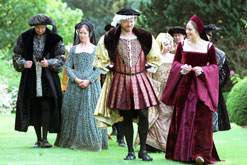 Jodhi May as Anne Boleyn and Jared Harris as King Henry VIII in the 2003 BBC 2 production of 'The Other Boleyn Girl'.