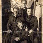 Bill Morris, far left. Sadly his three mates were all killed on bombing missions.