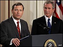 Johns Roberts (esq.) era considerado o candidato menos polêmico