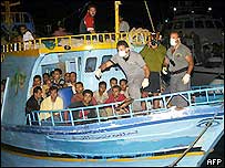 İtalya'ya gelen mülteci