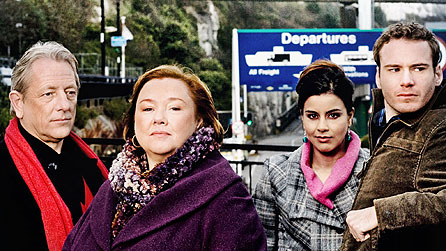 L-R: Mark Wingett, Pauline Quirke, Pooja Shah and Felix Scott in Missing