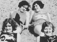 Wolsey employees in swimsuits