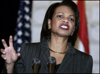 ABD Dışişleri Bakanı Condoleezza Rice